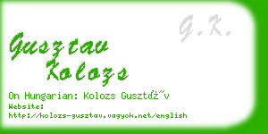 gusztav kolozs business card